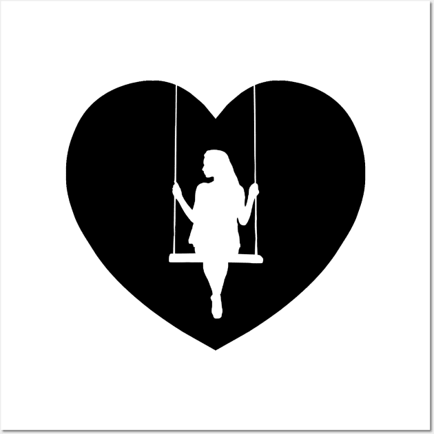 Girl on Swing Love | I Heart... Wall Art by gillianembers